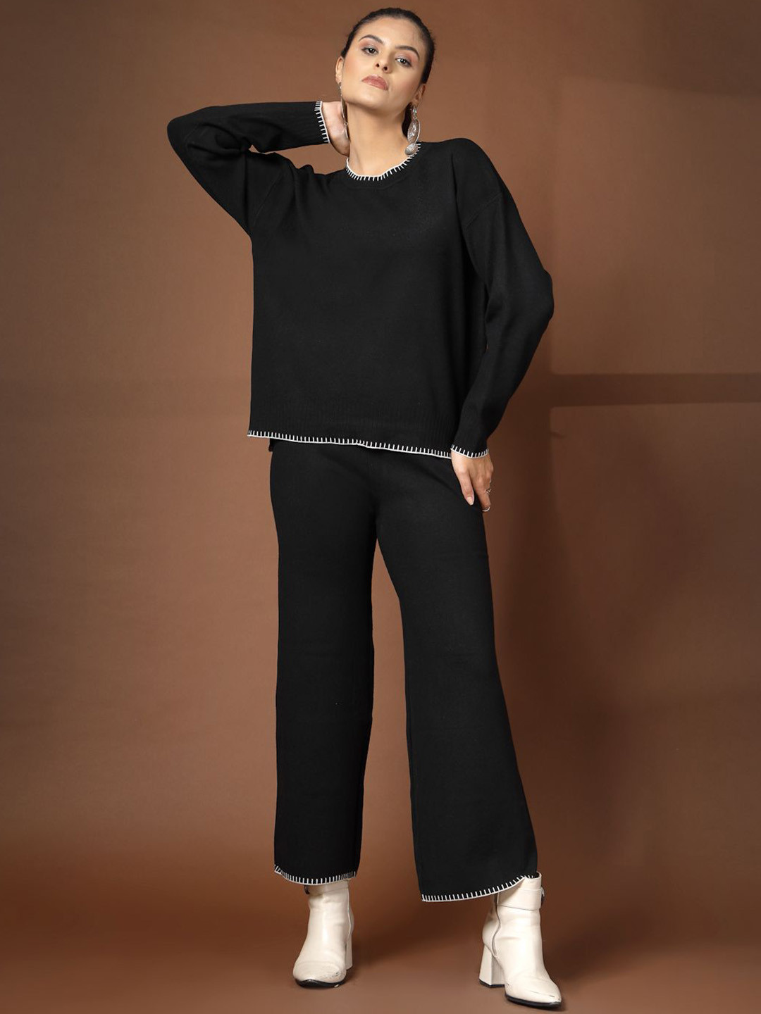 Mafadeny 2-Piece Ribbed Winter Co-Ord Set