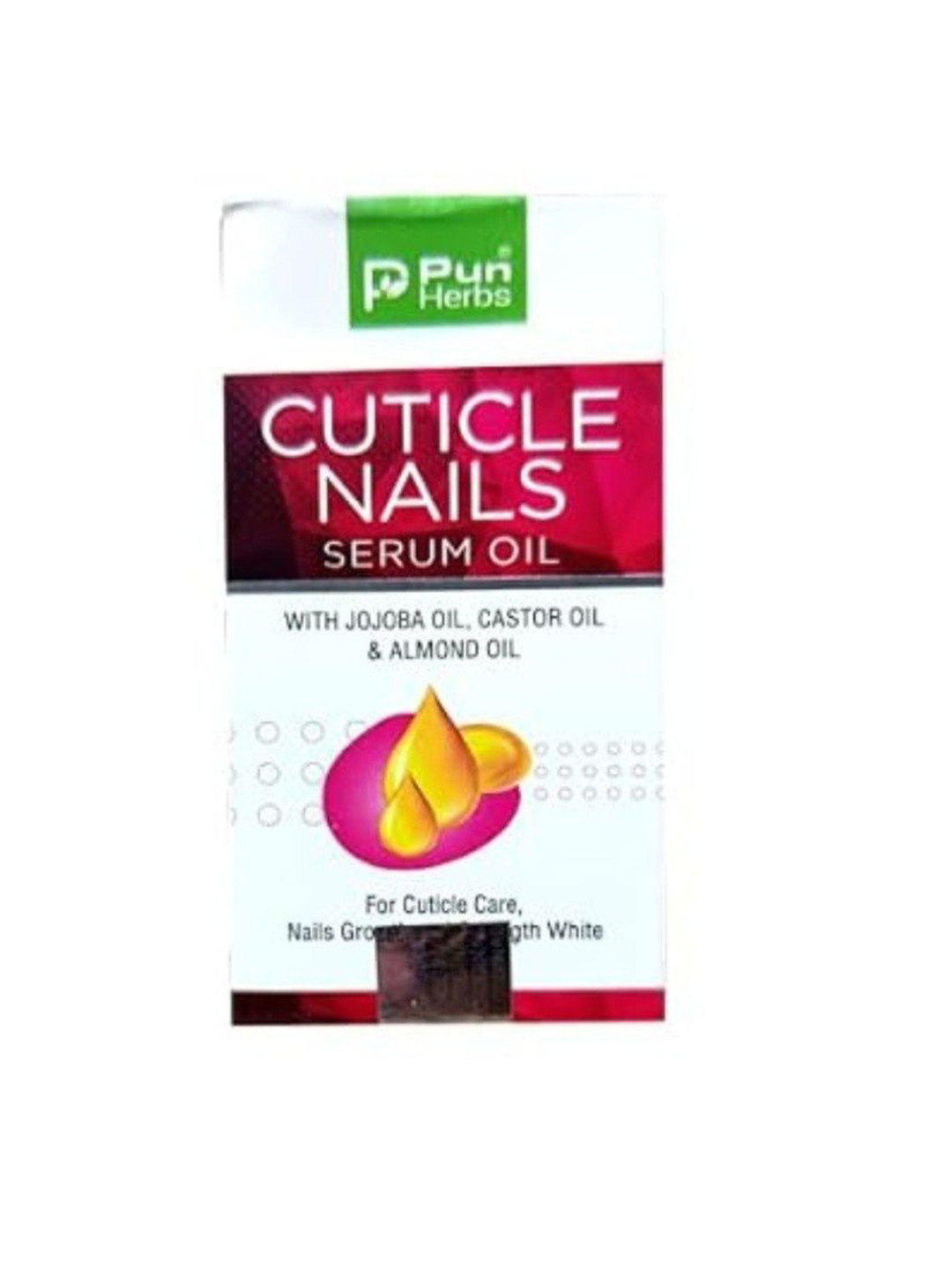 Punherbs Cuticle Nails Serum Oil With Jojoba Oil Castor Oil & Almond Oil - 10ml