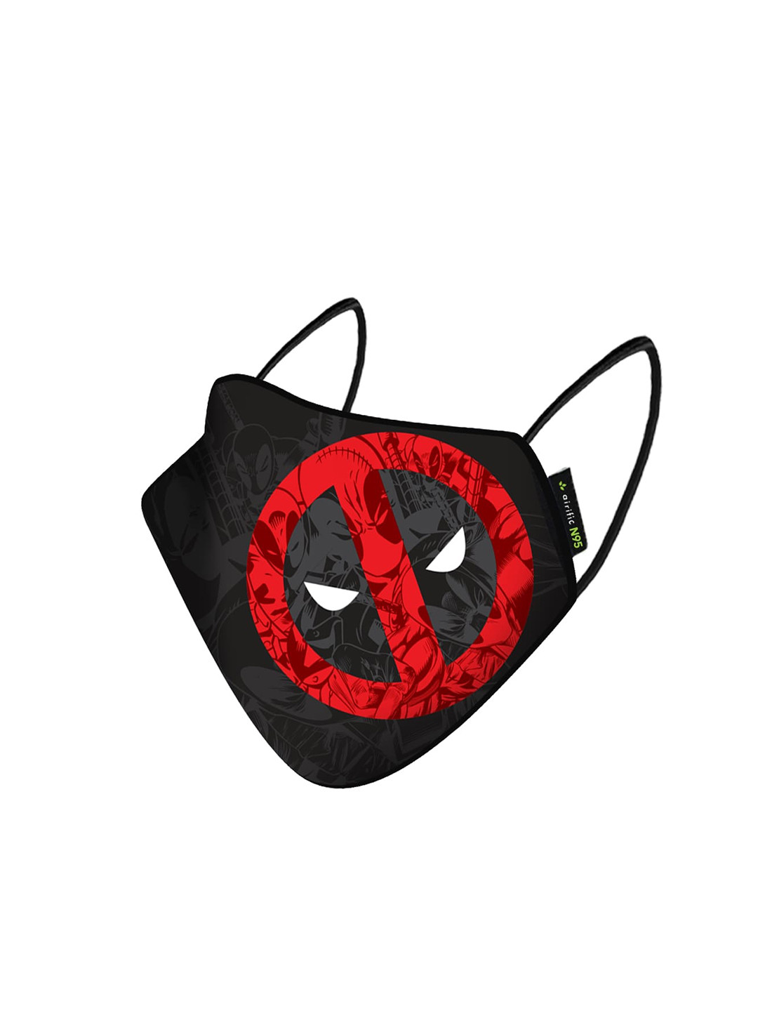 Airific Unisex Grey Deadpool Printed Reusable Outdoor 3-Ply Airific 2.0 Sustainable Cloth Mask