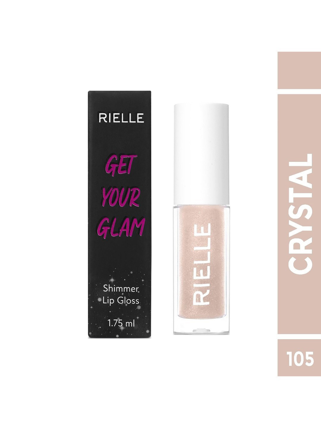 RIELLE Get Your Glam Shimmer Lip Gloss - 1.75 ml - Crystal