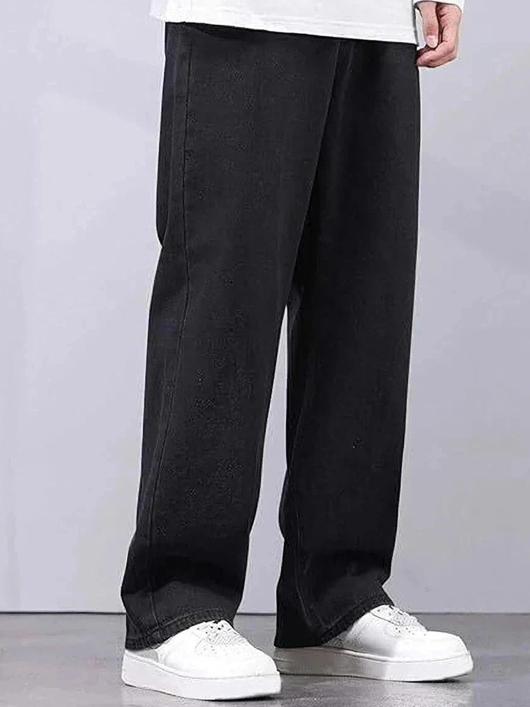 MARK VIEW Men Classic Wide Leg Mid-Rise Stretchable Jeans