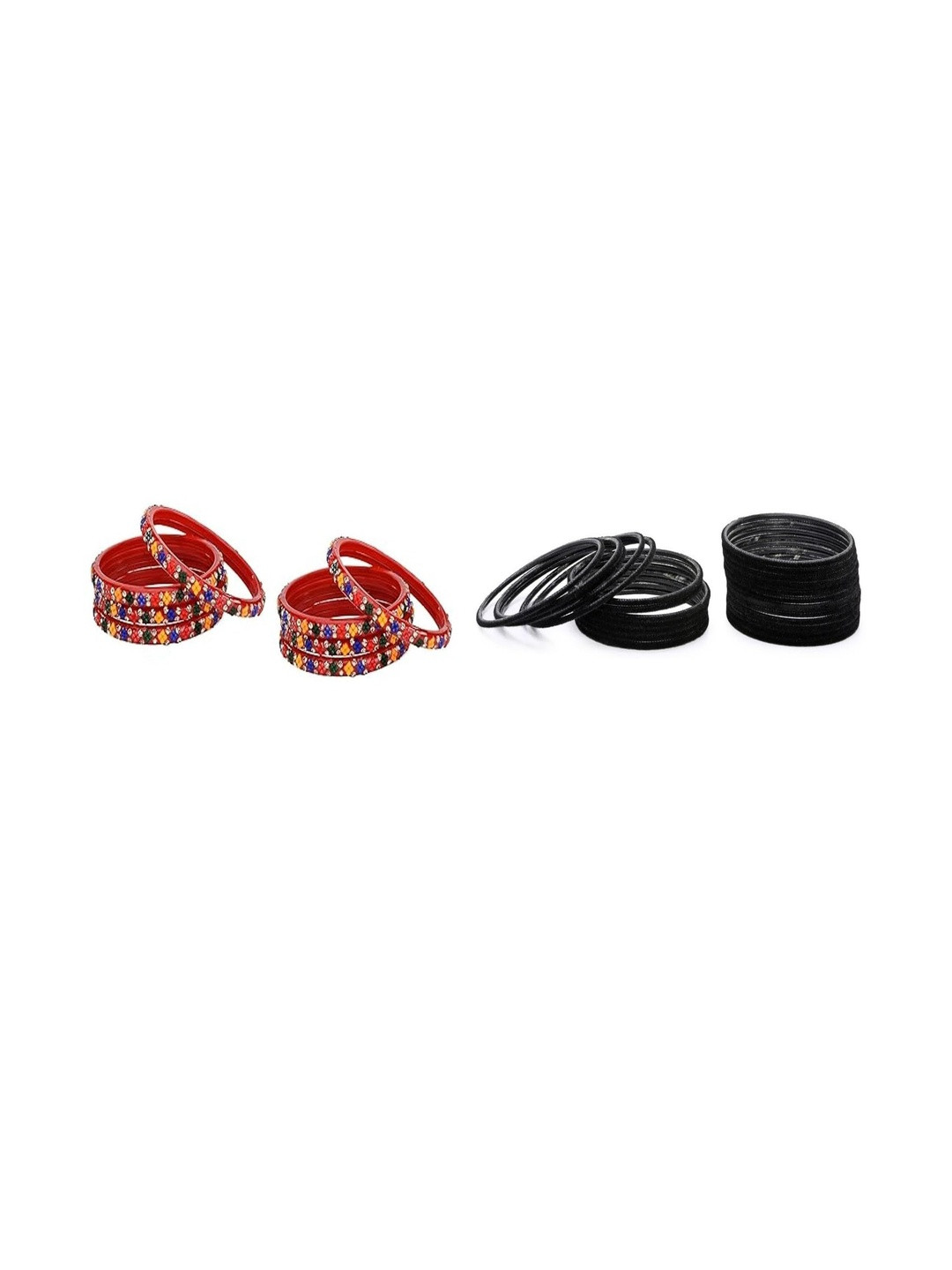 1ST TIME Set Of 32 Multi Alloy Artificial Stones & Beads Bangles
