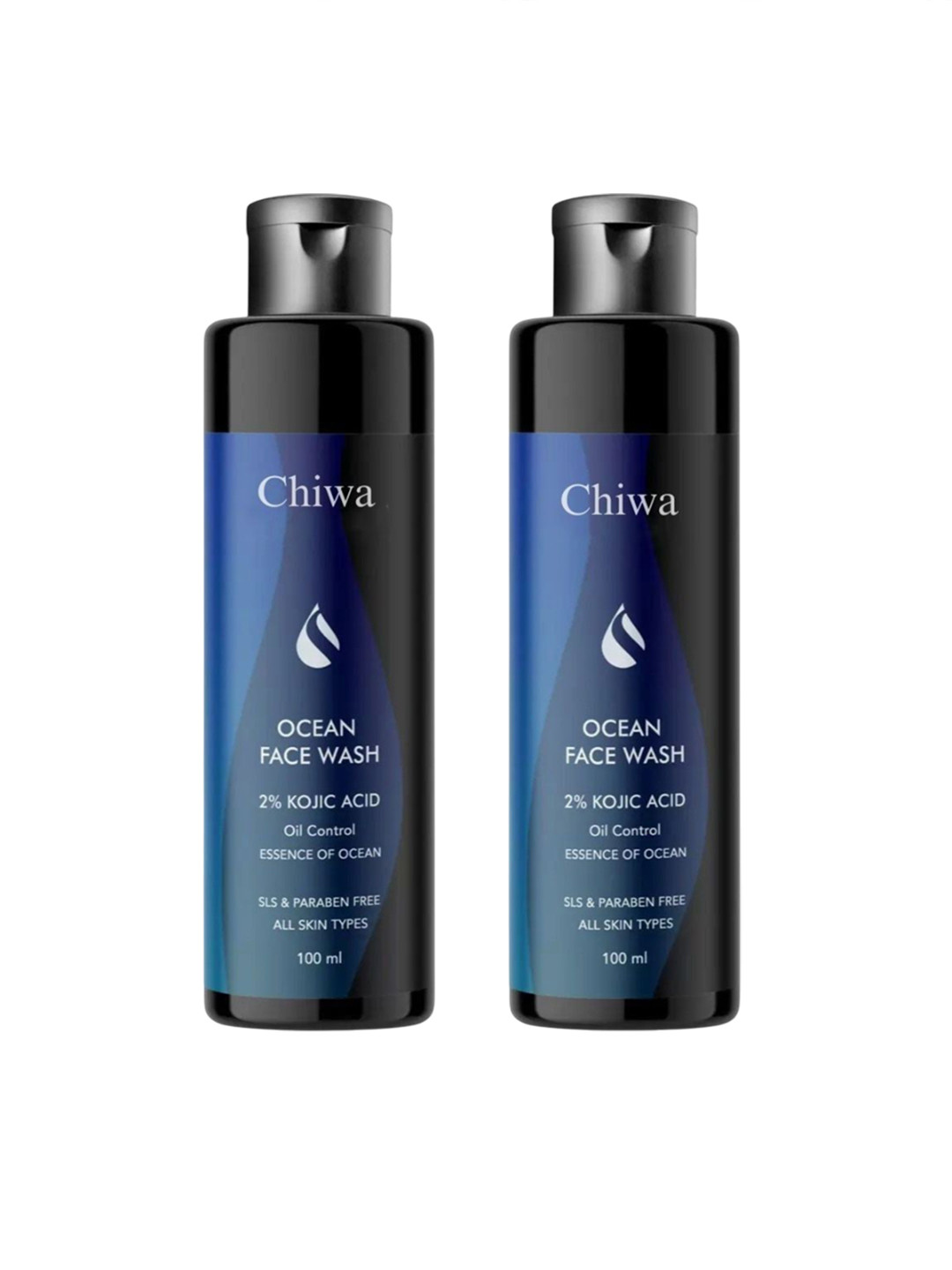 CHIWA Set Of 2 2% Kojic Acid Oil Control Essence Of Ocean Face Wash - 100 ml Each