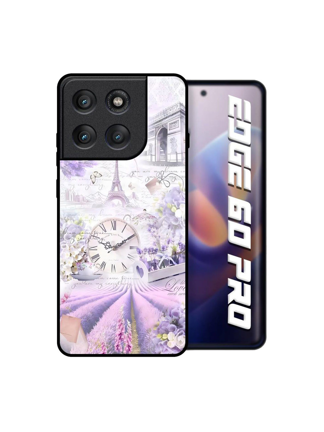 QRIOH Vintage Time Glass Case for Motorola Edge 60 Pro