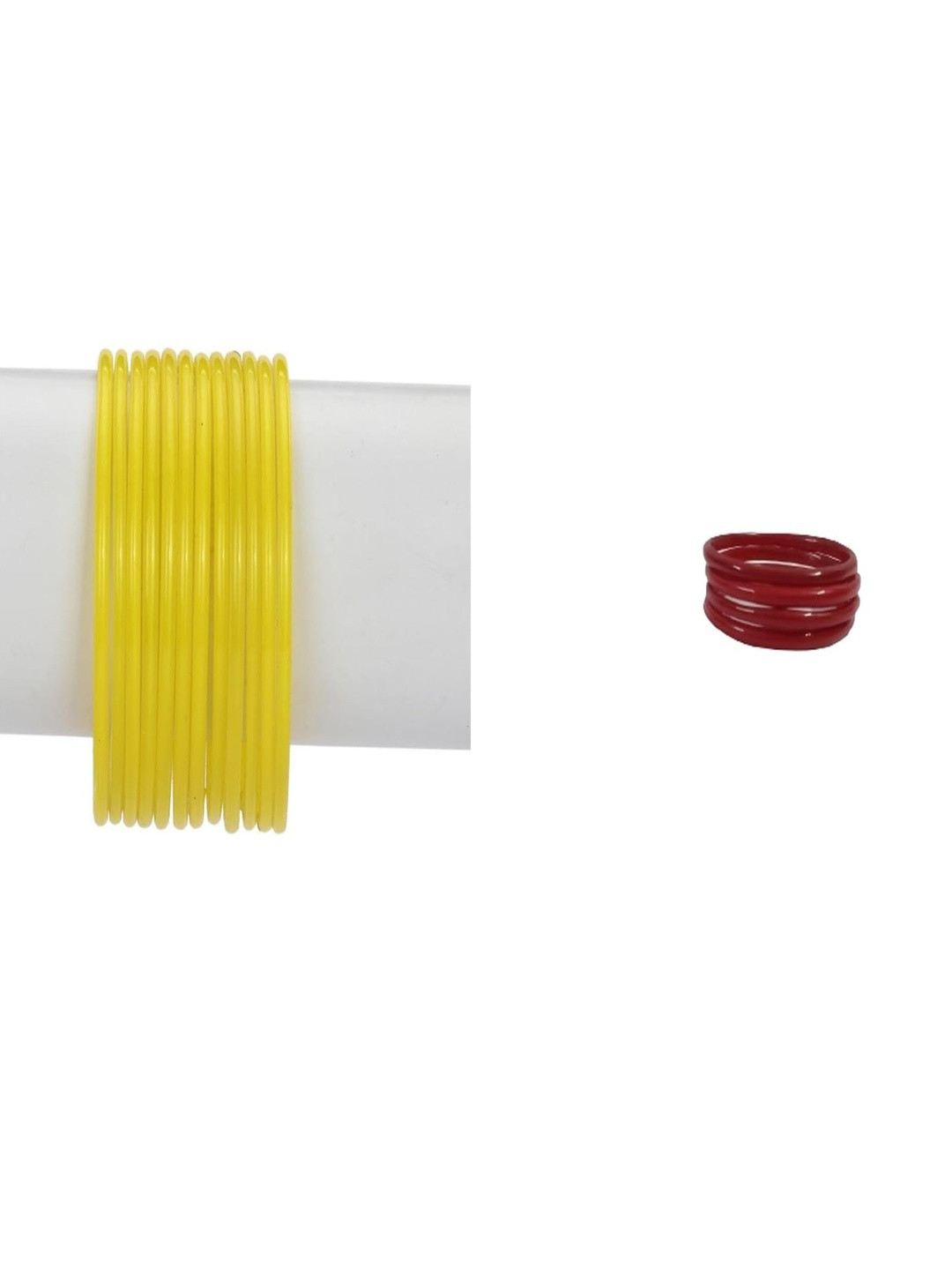 Somil Women Set of 16 Plain Glass Bangles