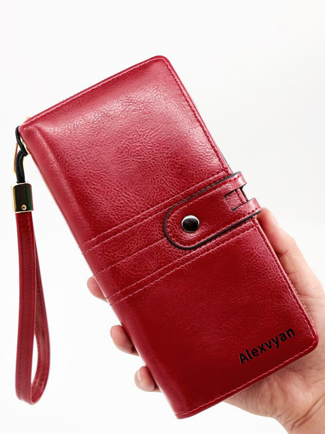 Alexvyan Women Zip Coin Pocket Long Zip Around Wallet