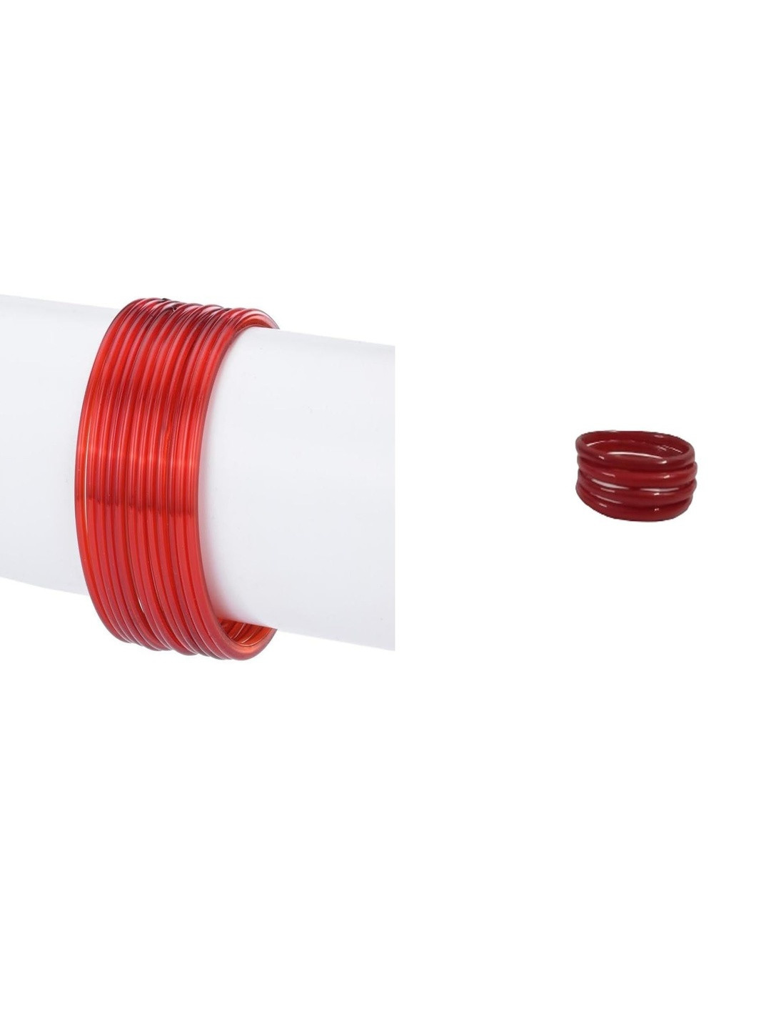 Somil Women Set of 16 Plain Glass Bangles