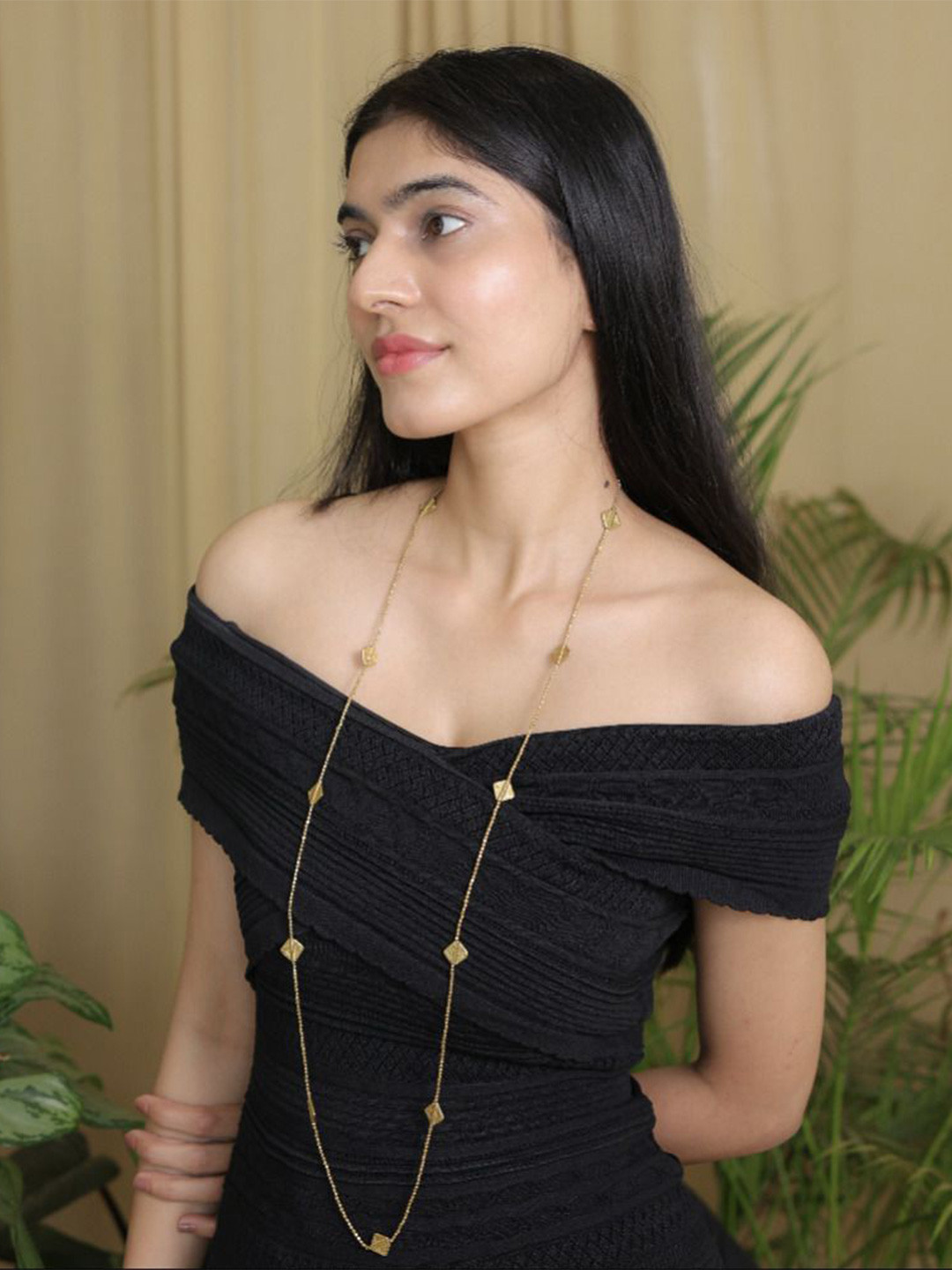 Janpath Online Gold-Plated Artificial Beaded Chain