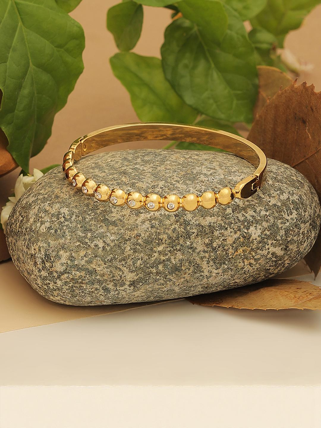 Beenth & Doneth Women Gold-Plated Bangle-Style Bracelet