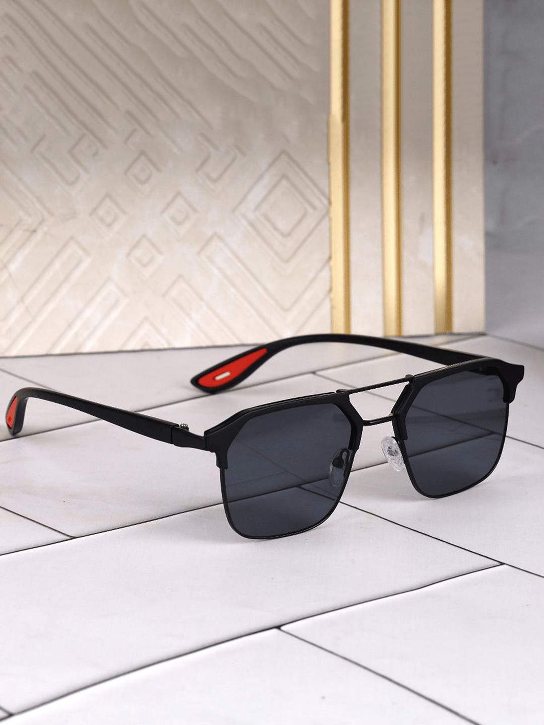 Leeway Unisex Polycarbonate UV Protected Lens Square Sunglasses LW-1934