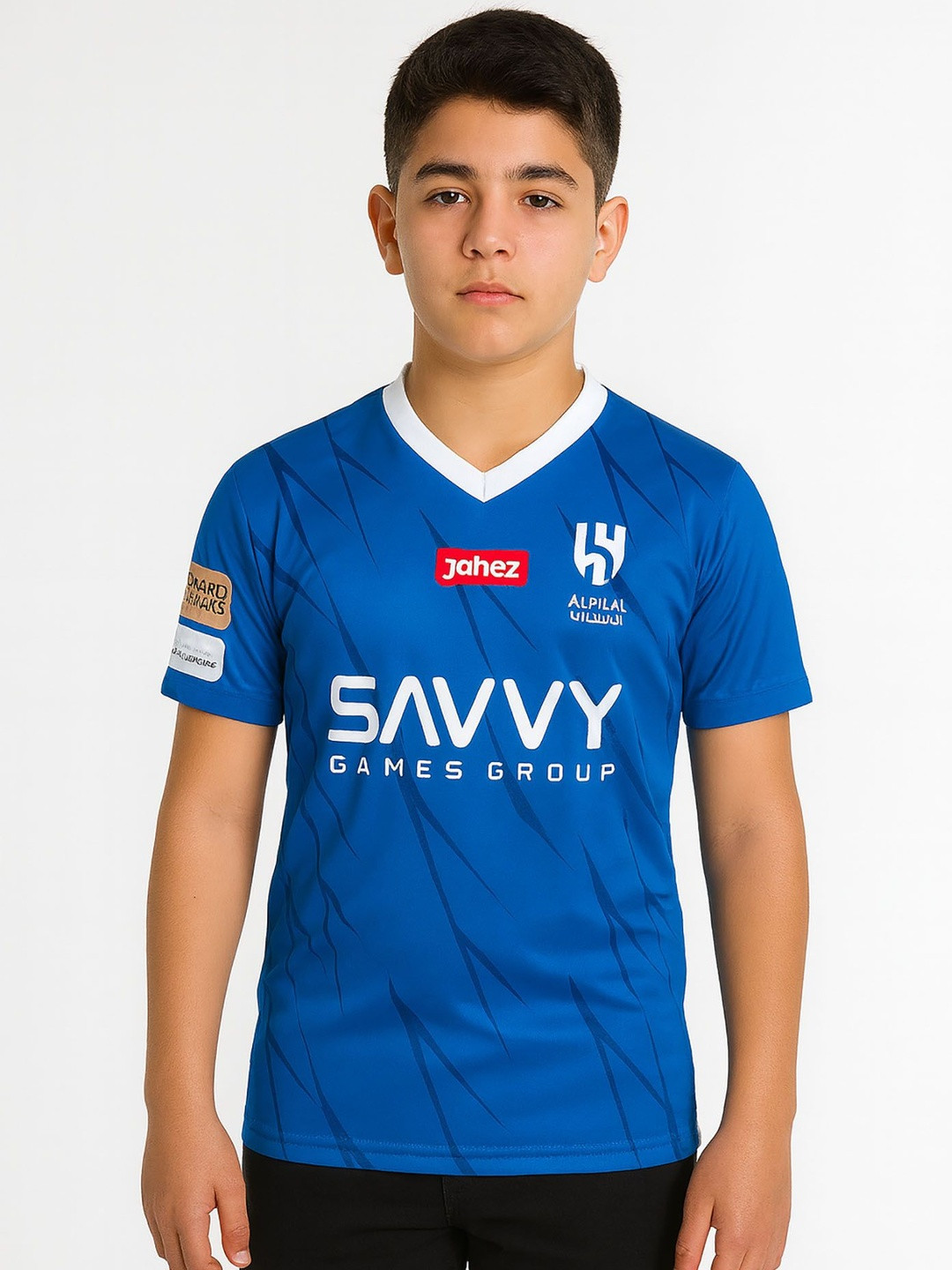 dostitch Boys Soccer Alhilal Club Neymar Jr Home Jersey