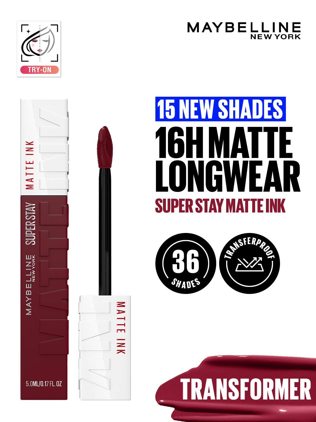 Maybelline New York Superstay Matte Ink Liquid Lipstick - 230 Transformer - 5ml