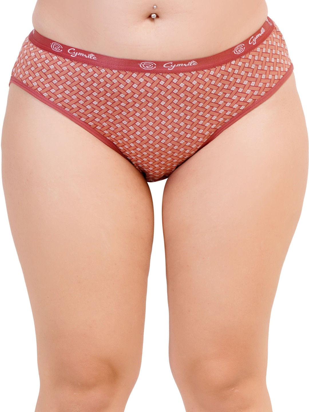 CYMRITE Women Pack Of 3 Cotton Multicolor Briefs