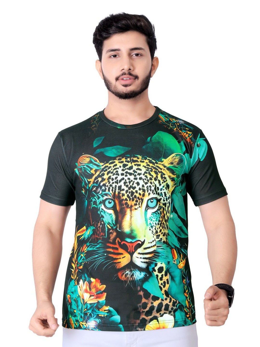 CHANDRASTYLE Men Standard Graphic Printed Round Neck Casual T-shirt