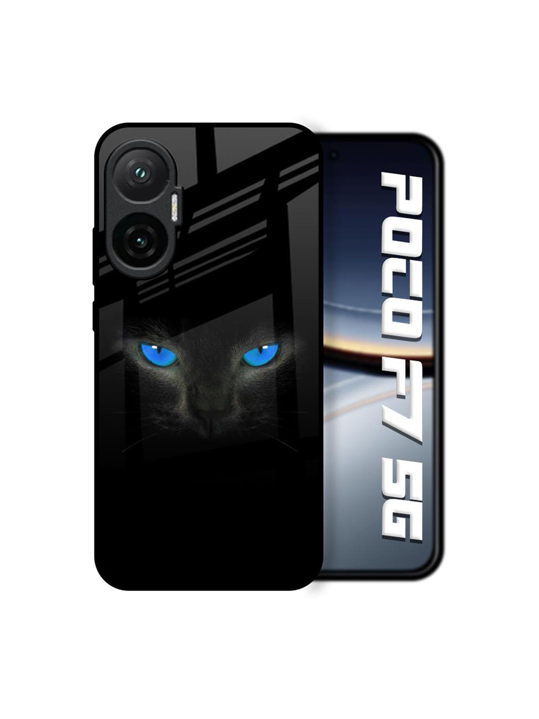 QRIOH Blue Eyes Printed Poco F7 5G Back Case Mobile Accessories