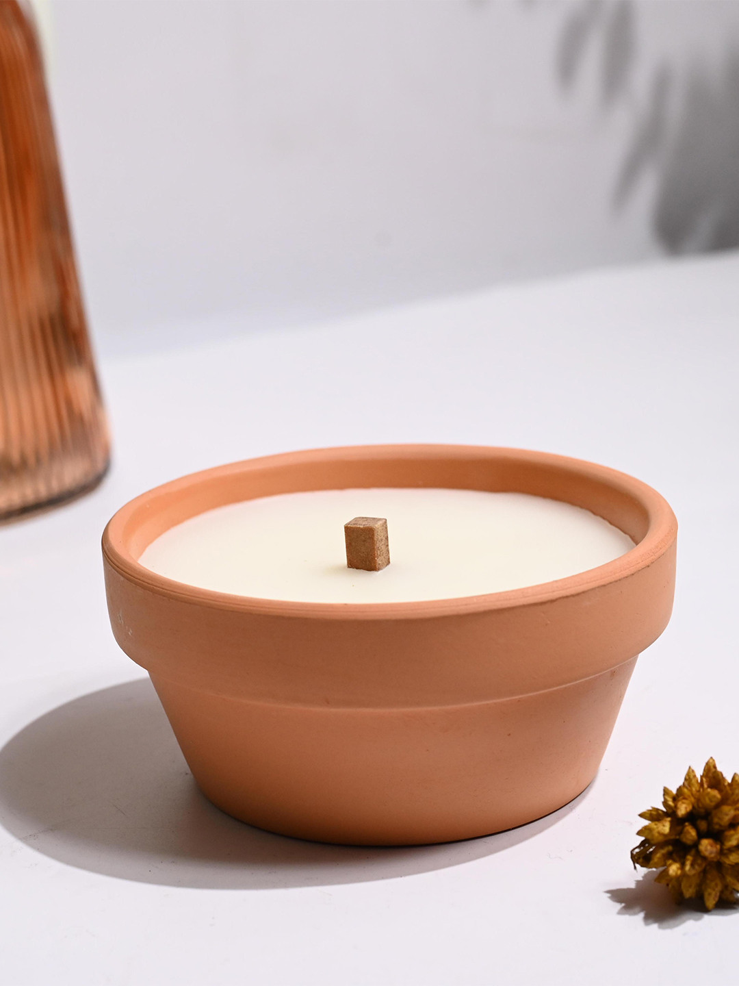 MARKET99 Orange Colored Scented Diya Candle