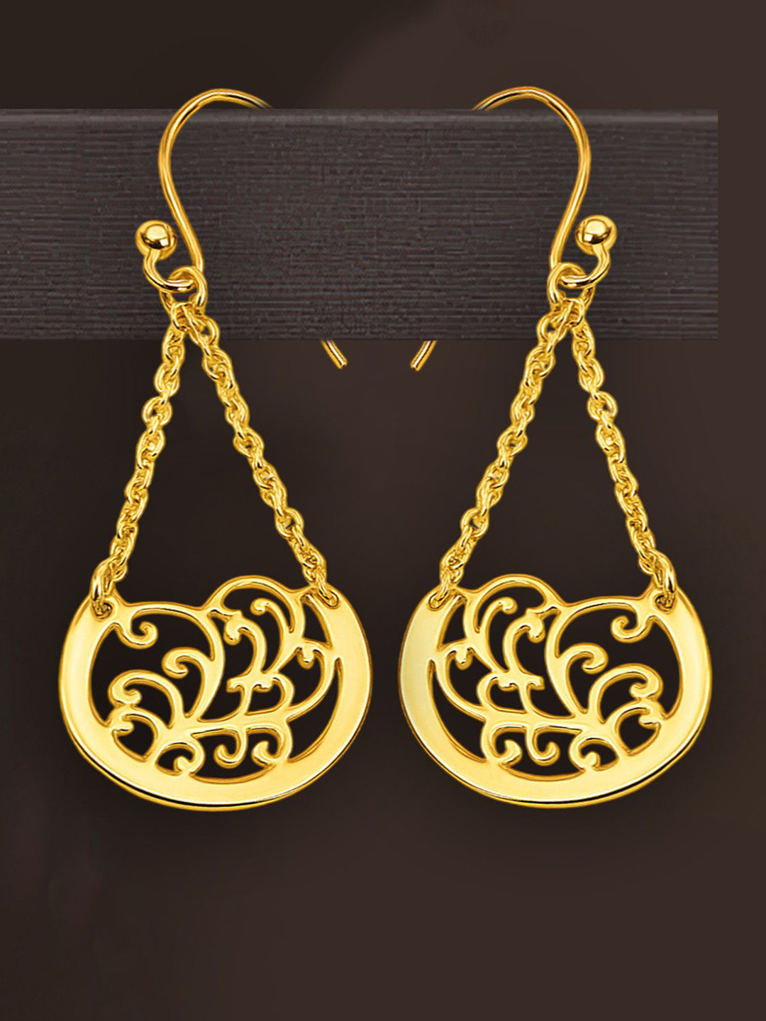 Meadows 925 Sterling Silver Gold-Plated Teardrop Shaped Drop Earrings