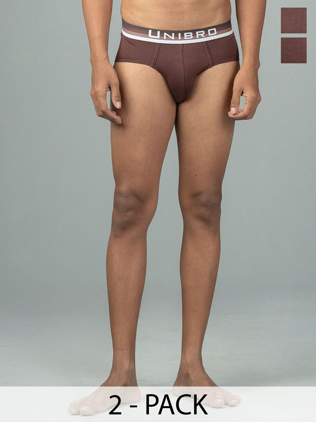 Unibro Men Pack Of 2 Basic Briefs TNCEL-BRIF-PB6_2P-L