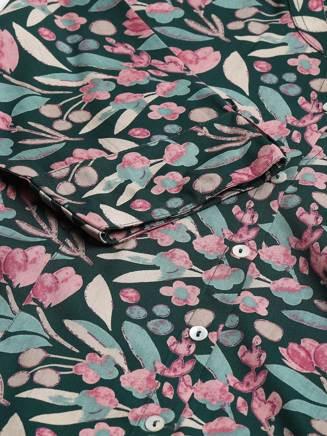 KALINI Women Floral Print Floral Rayon A Line Shirts Style Top