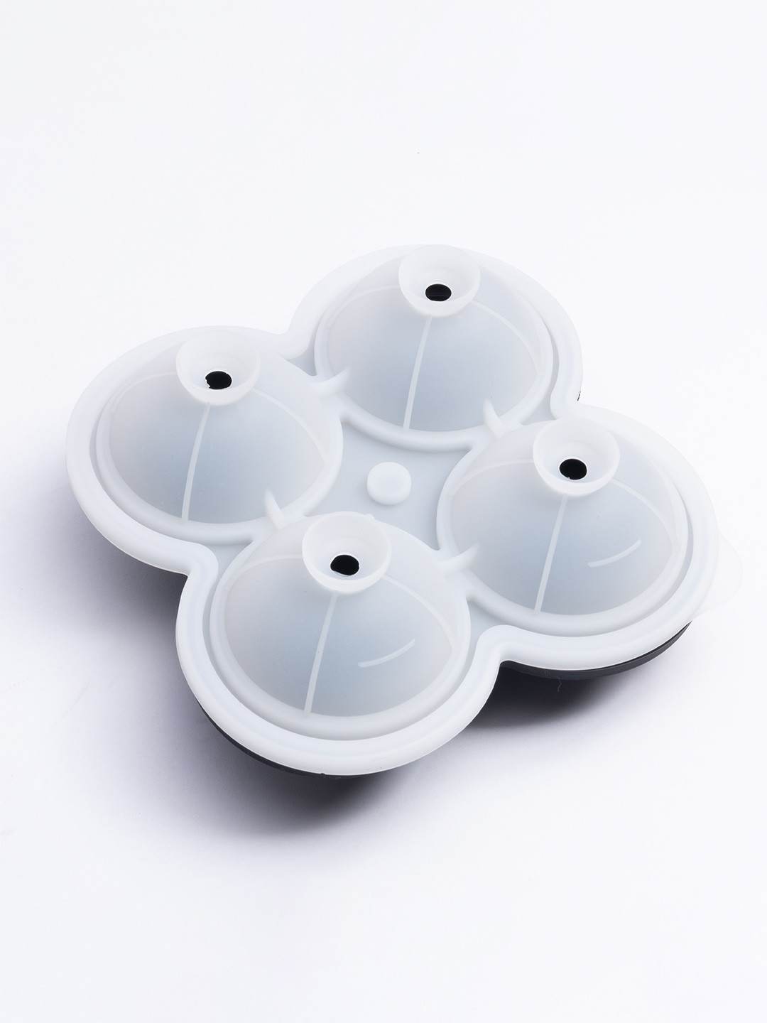 NATURALLY YOURS Black & White 4 Ice Balls Silicone Ice Moulds
