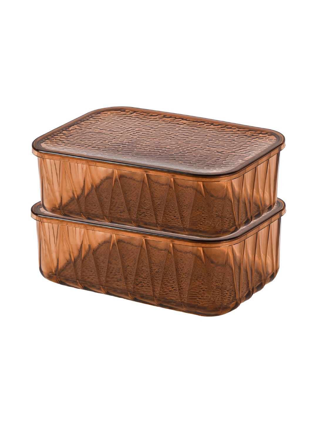 Aura Brown 2 Pieces Fridge Containers 2.7 L Each