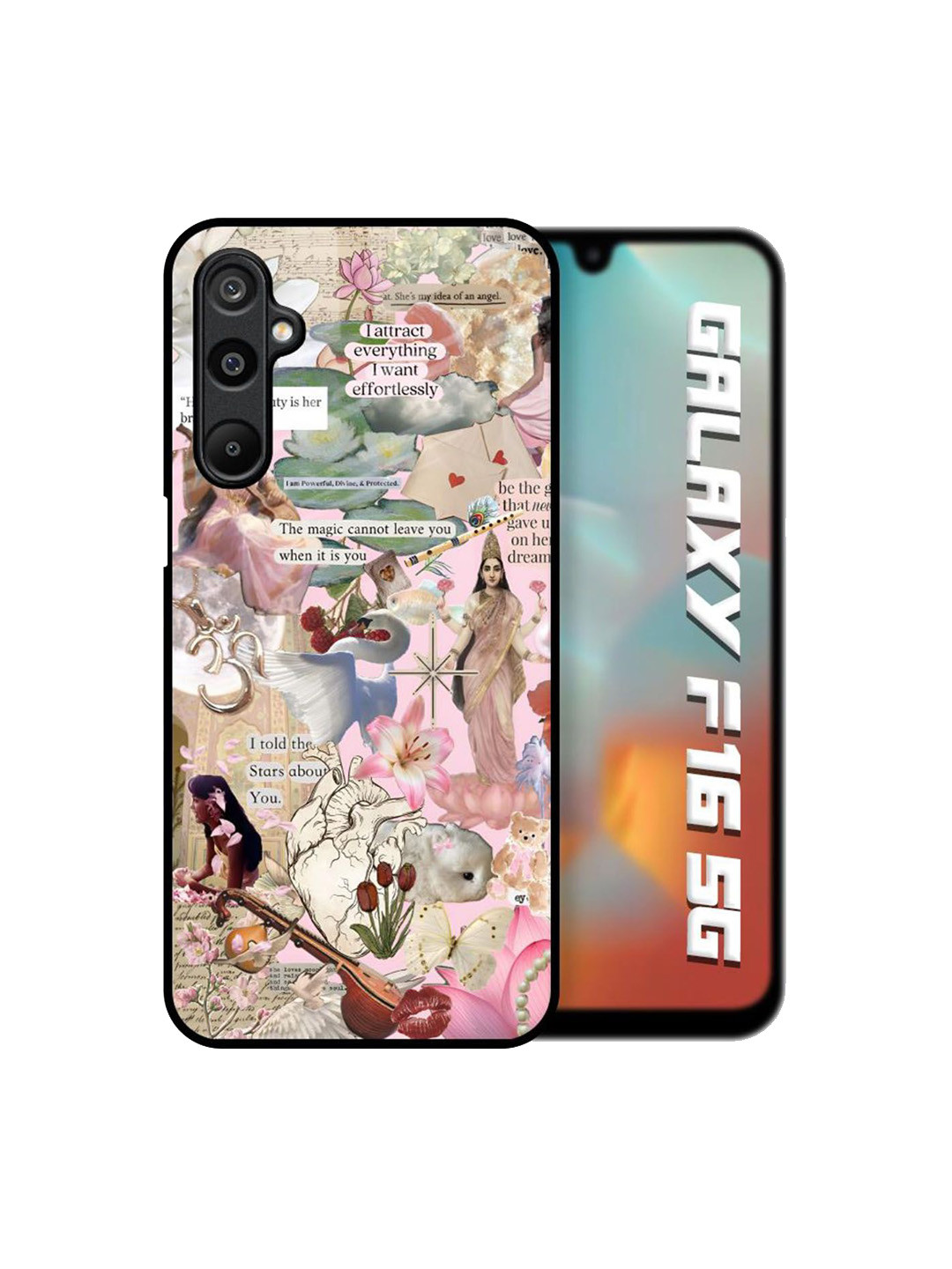 QRIOH Goddess Of Elegance Glass Case for Samsung Galaxy F16 5G