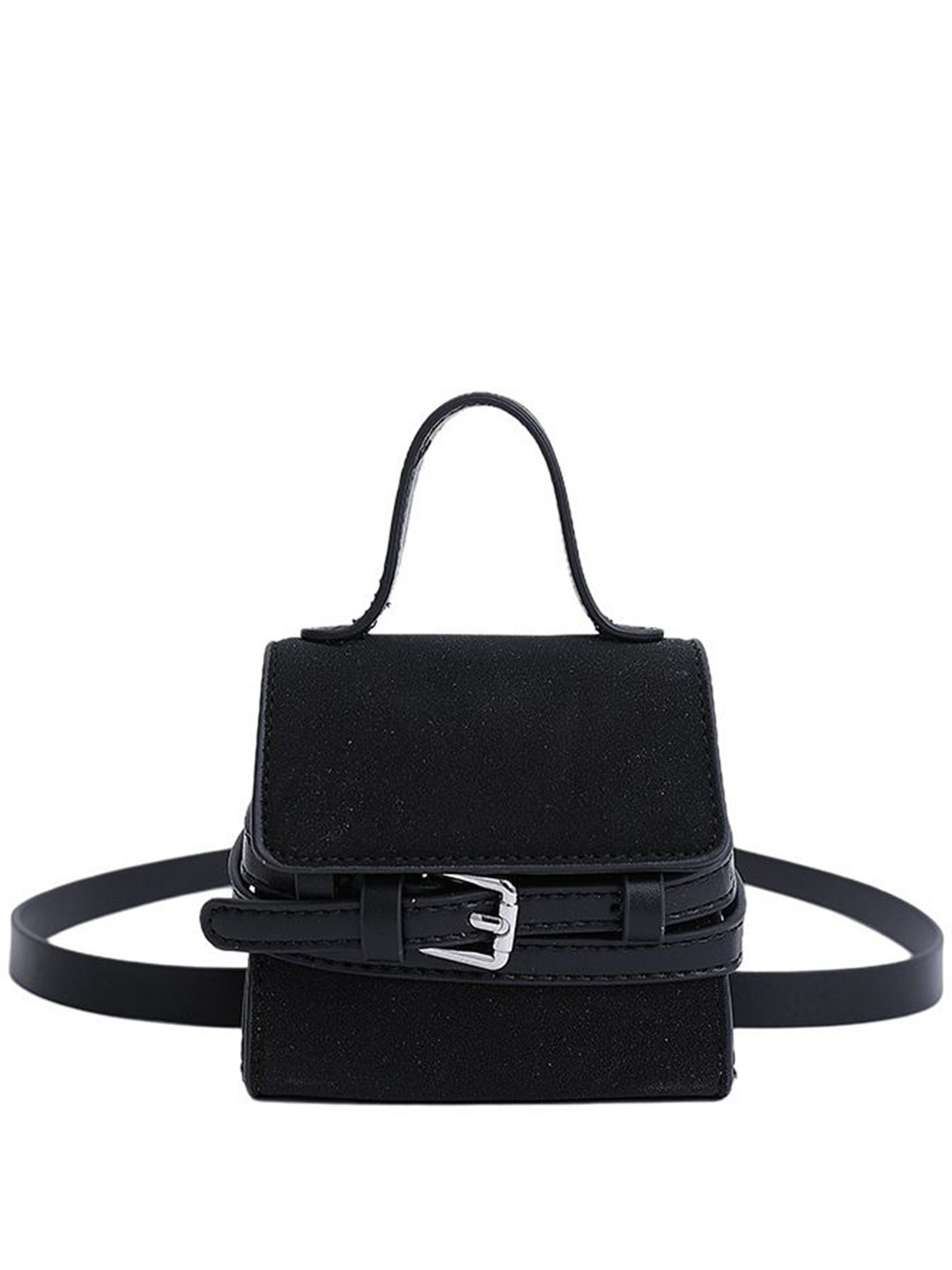 StyleCast x Revolte Women Solid Miniature Buckle Detail Handheld Bag