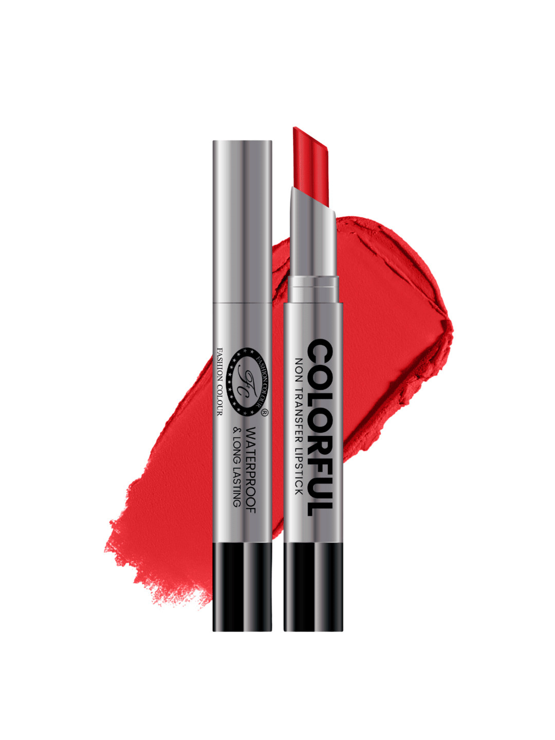Fashion Colour Colorful Long Lasting Non Transfer Lipstick - Lotus Red 303 - 2.6g