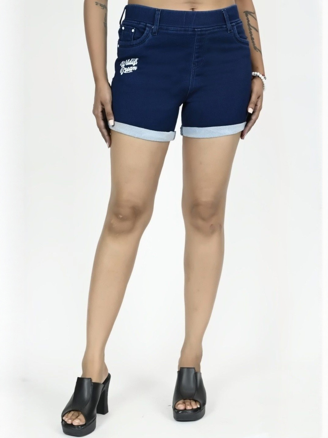 Sunday Casual Girls Cotton Slim Fit Denim Shorts