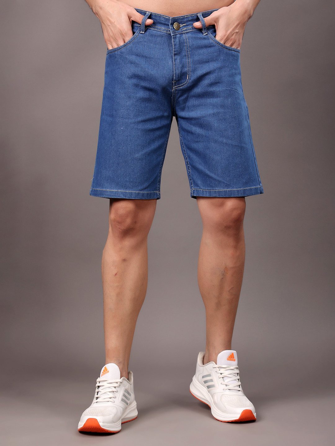 ZAYSH Men Regular Fit Low-Rise Denim Shorts