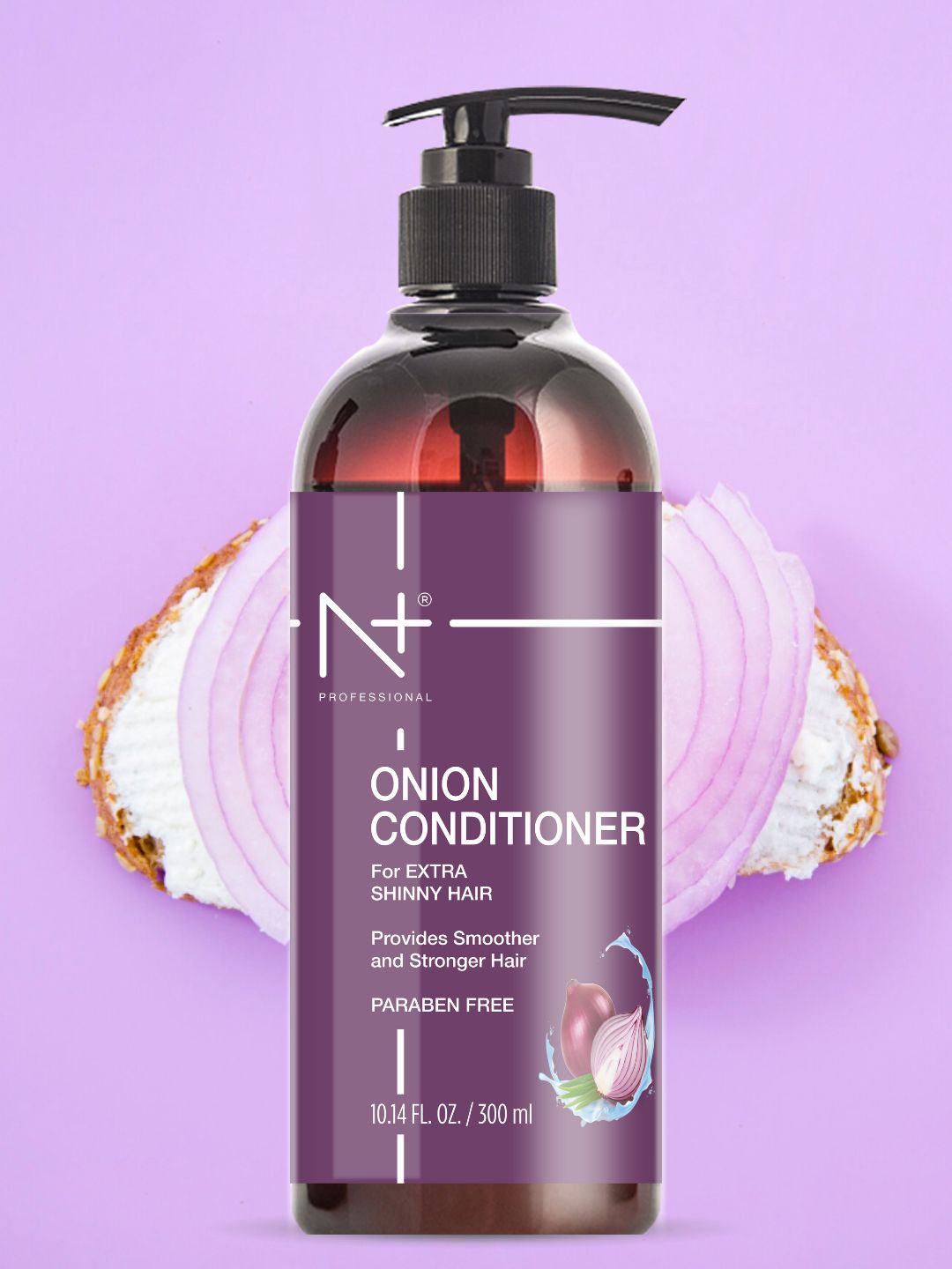 N Plus Professional Onion Hair Conditioner for Extra Shiny Hair - 300ml