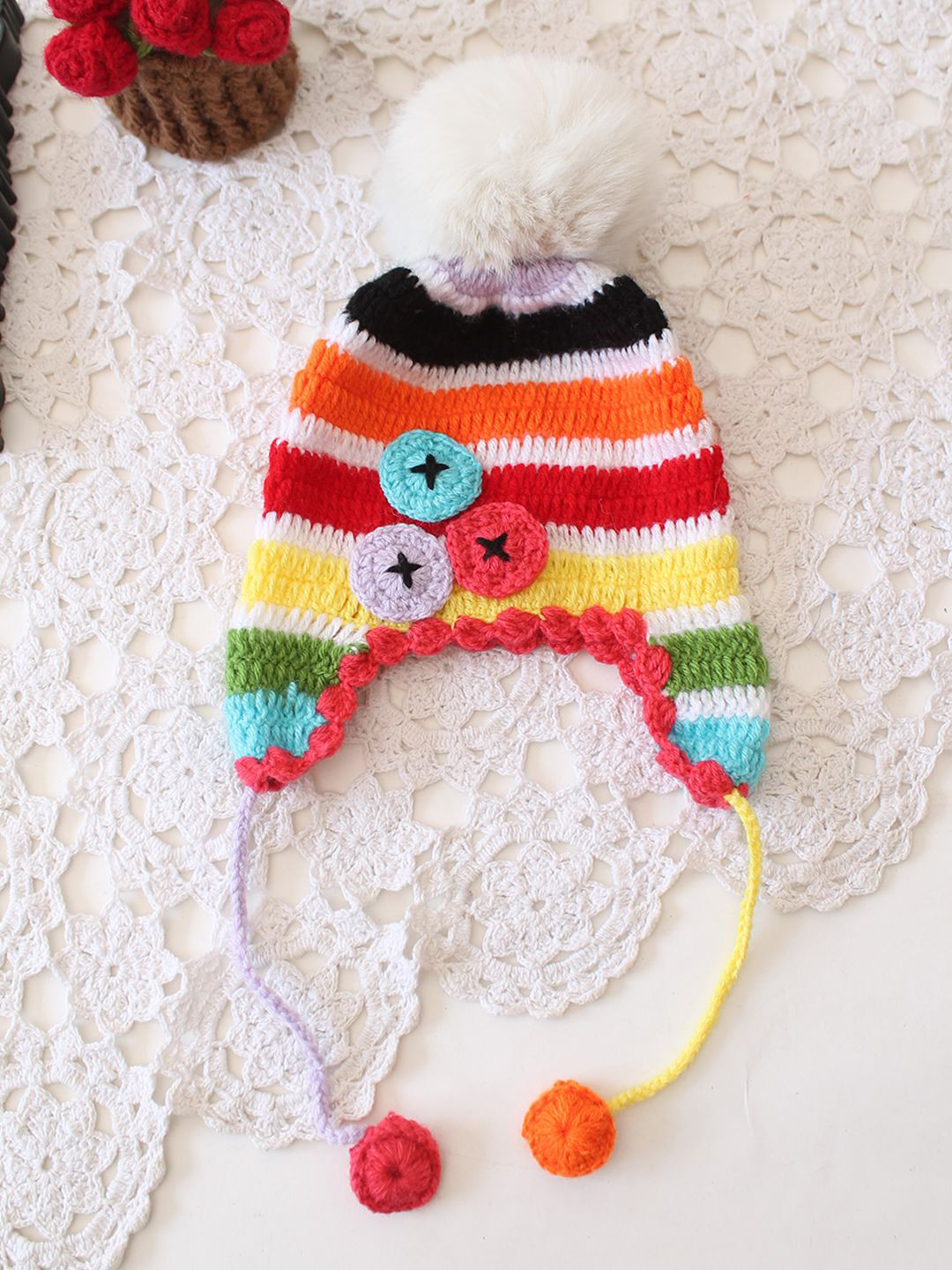 Woonie Kids Embroidered Ear Flap Beanie