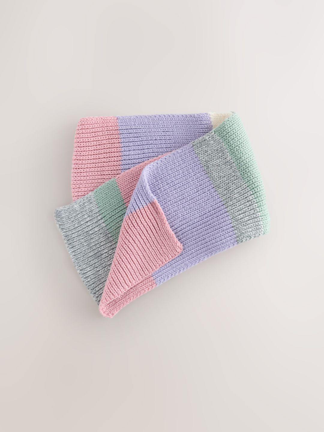 NEXT Girls Striped Knitted Scarf