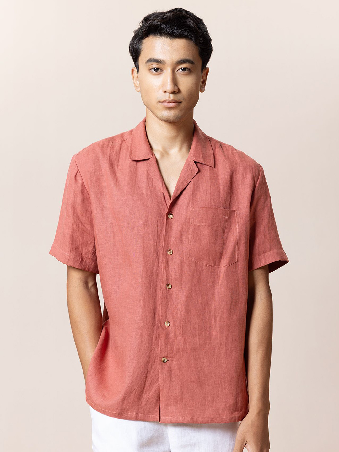 LOVE PANGOLIN Resort Hemp Relaxed Shirt