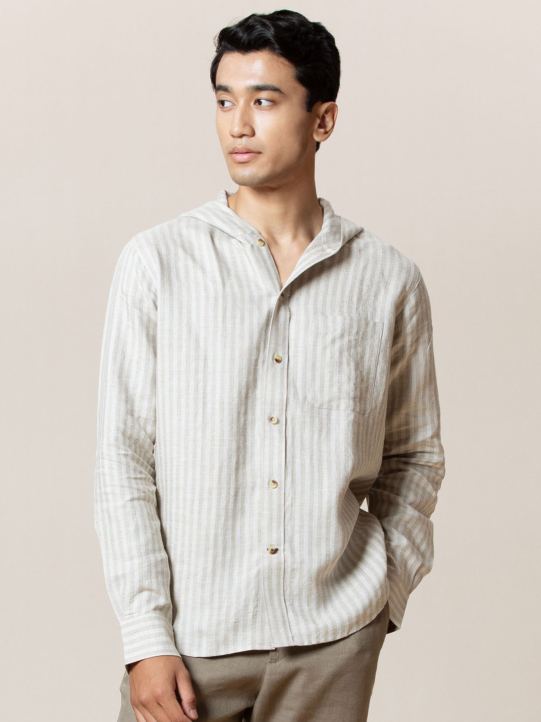 LOVE PANGOLIN Hooded Hemp Shirt