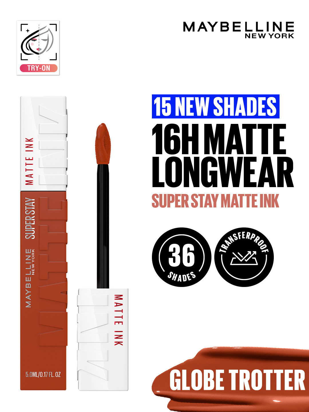 Maybelline New York Super Stay Matte Ink Liquid Lipstick 5 ml - Globe Trotter 135