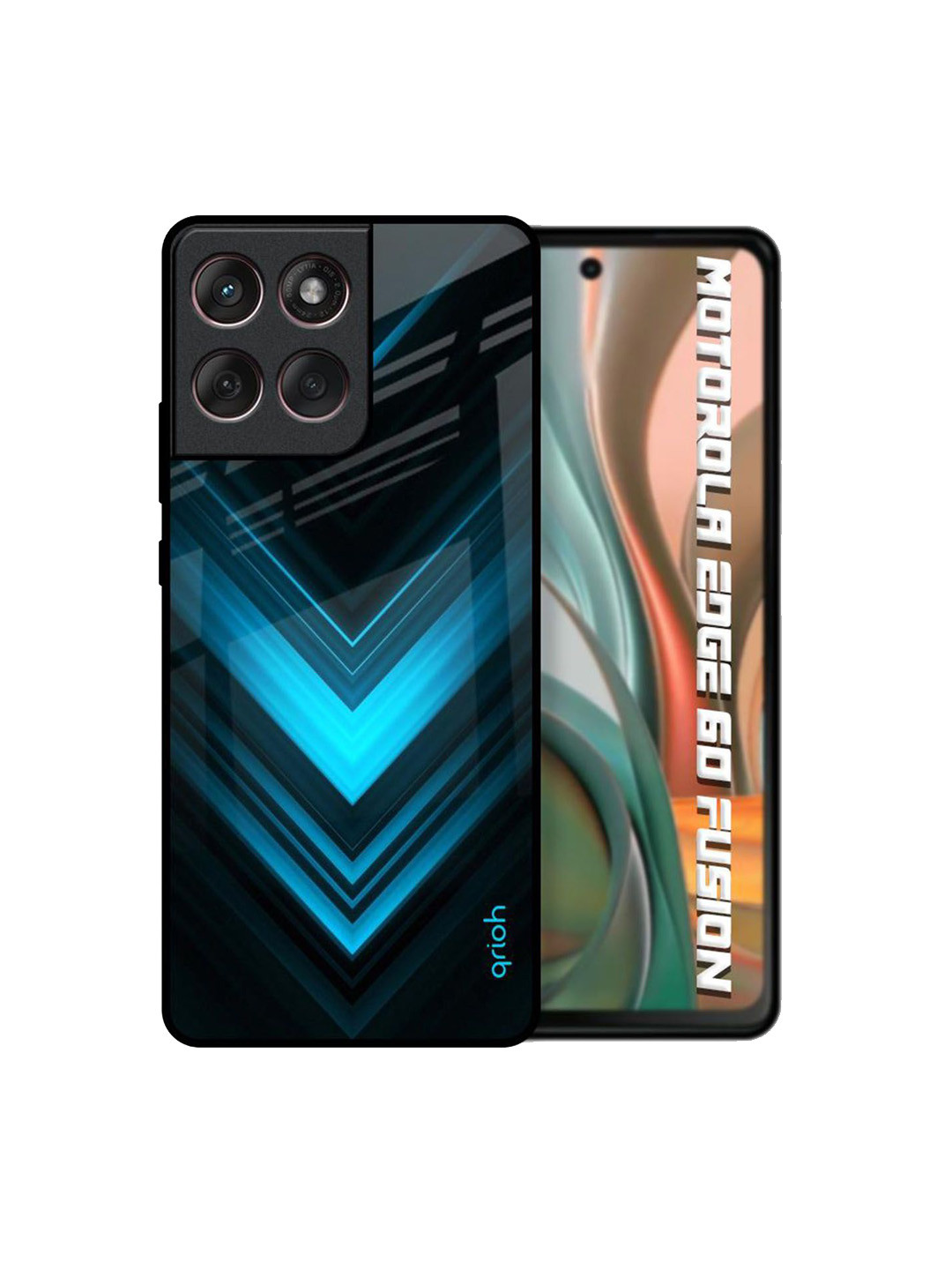 QRIOH Vertical Arrow Printed Motorola Edge 60 Fusion 5G Back Case Mobile Accessories