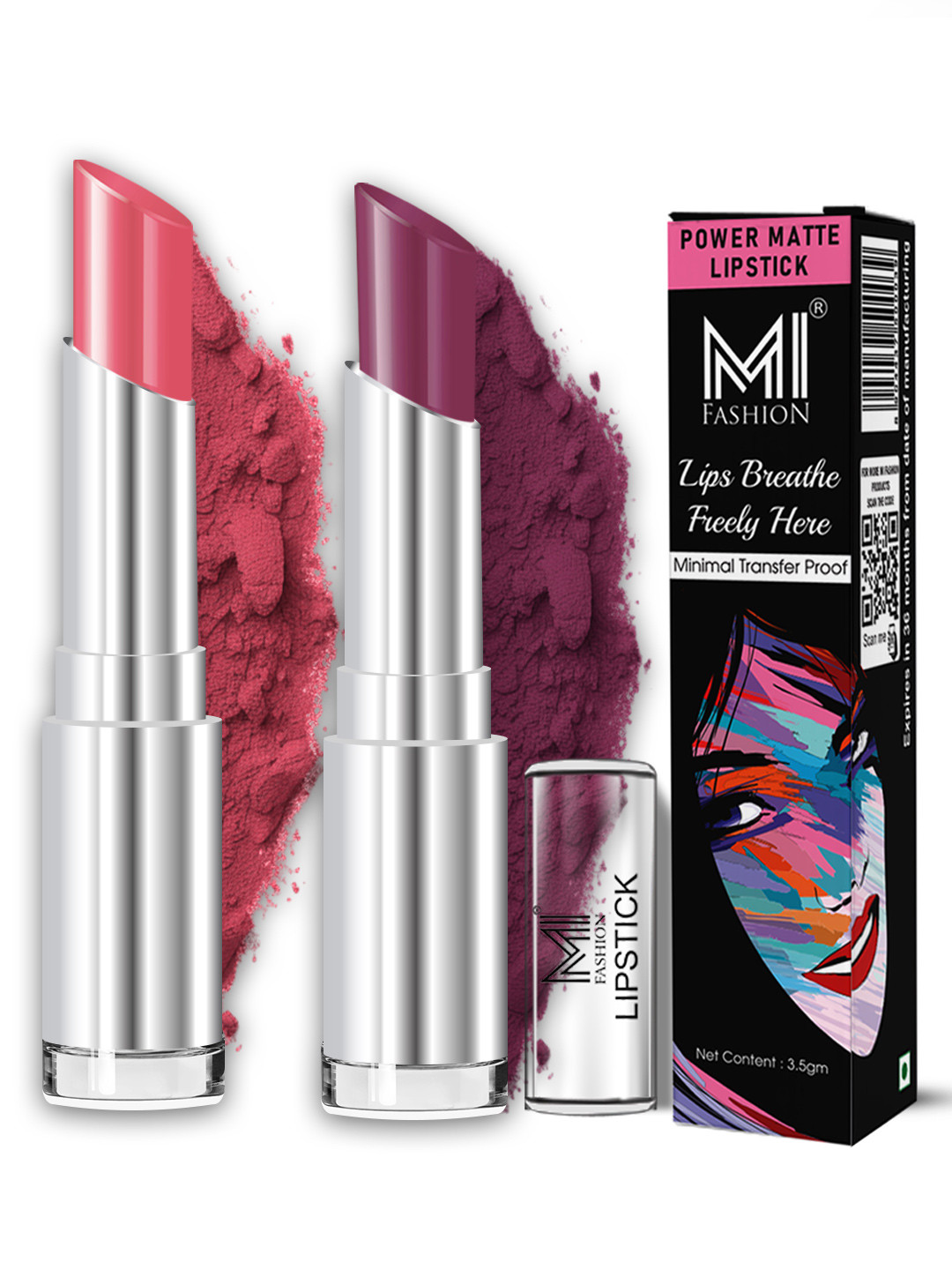 MI FASHION Non Transfer Lipstick Intense Matte Finish Rich Shades Lip Color