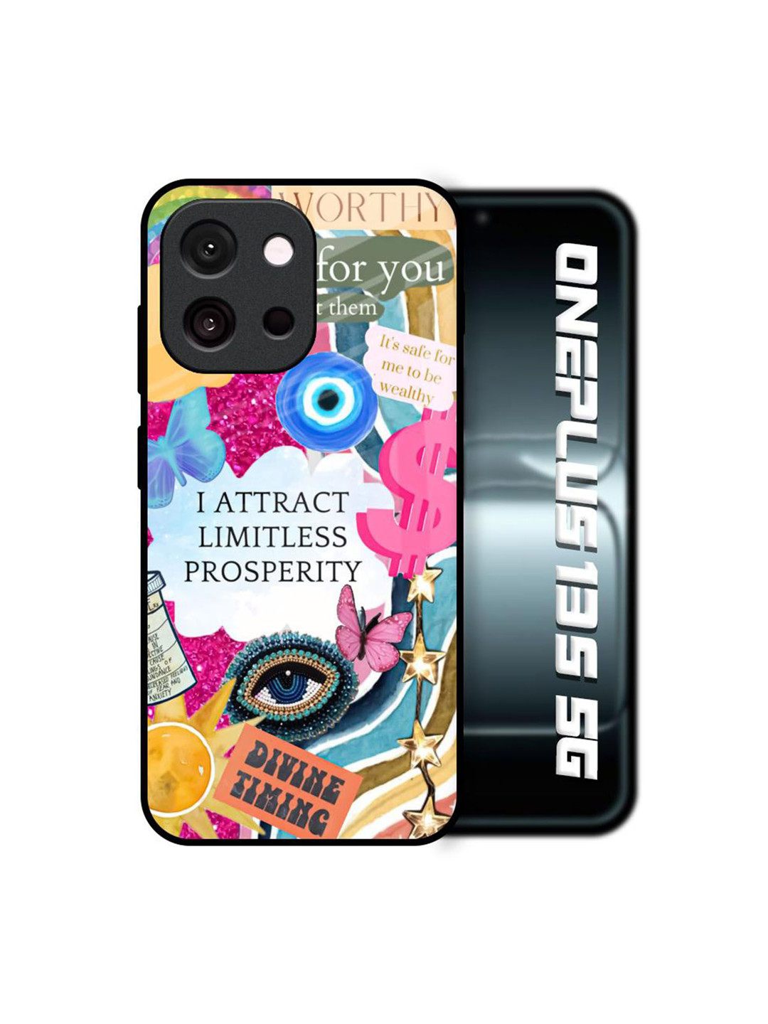QRIOH Printed OnePlus 13s 5G Glass Back Case Mobile Accessories