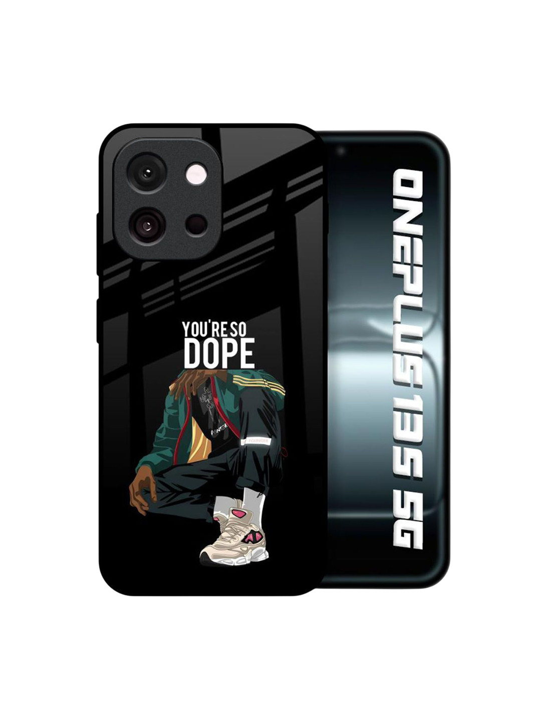 QRIOH Dope Person Glass Printed OnePlus 13s 5G Back Case Mobile Accessories