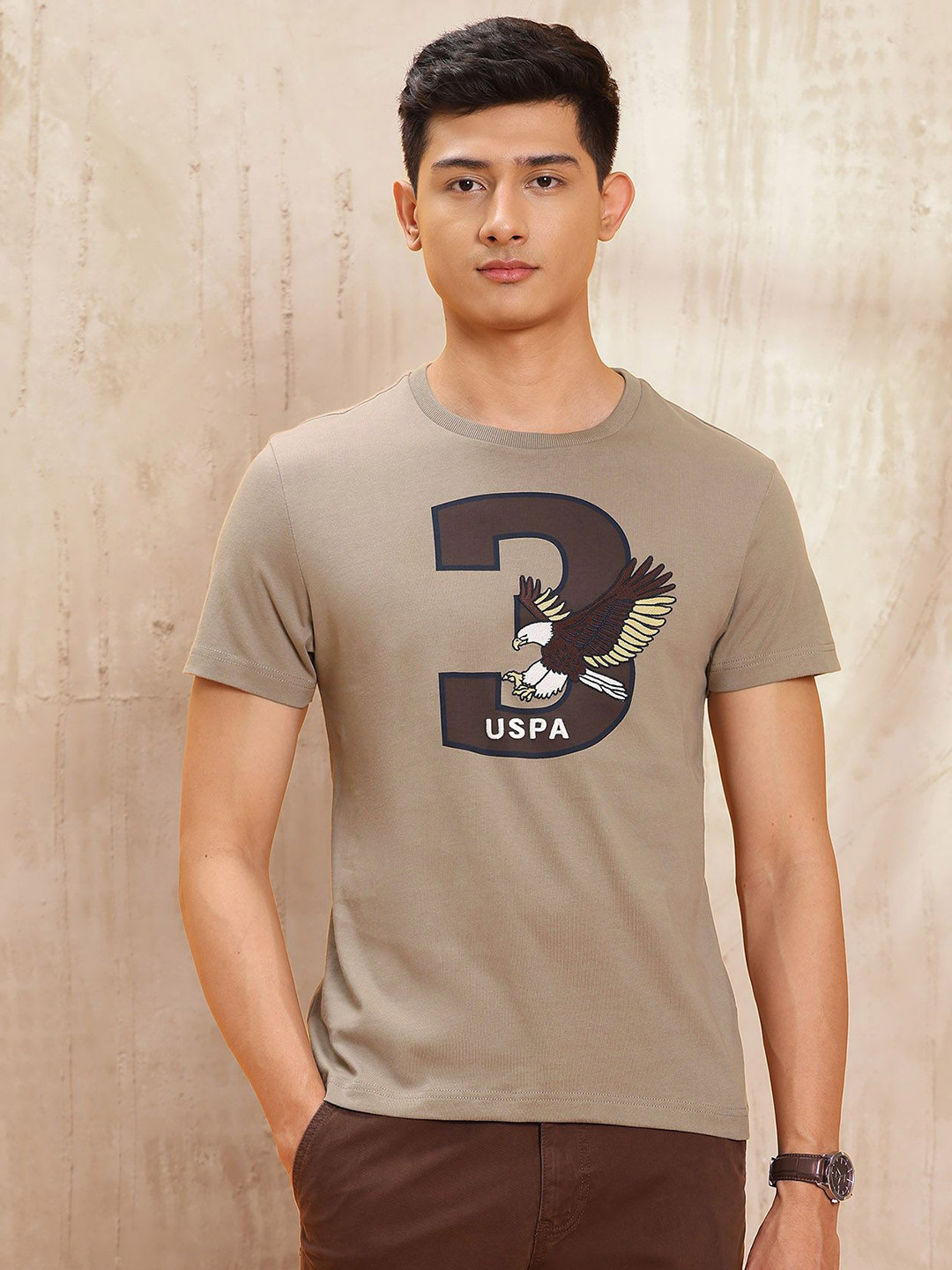 U.S. Polo Assn. Denim Co. Brand Logo Printed Pure Cotton T-shirt