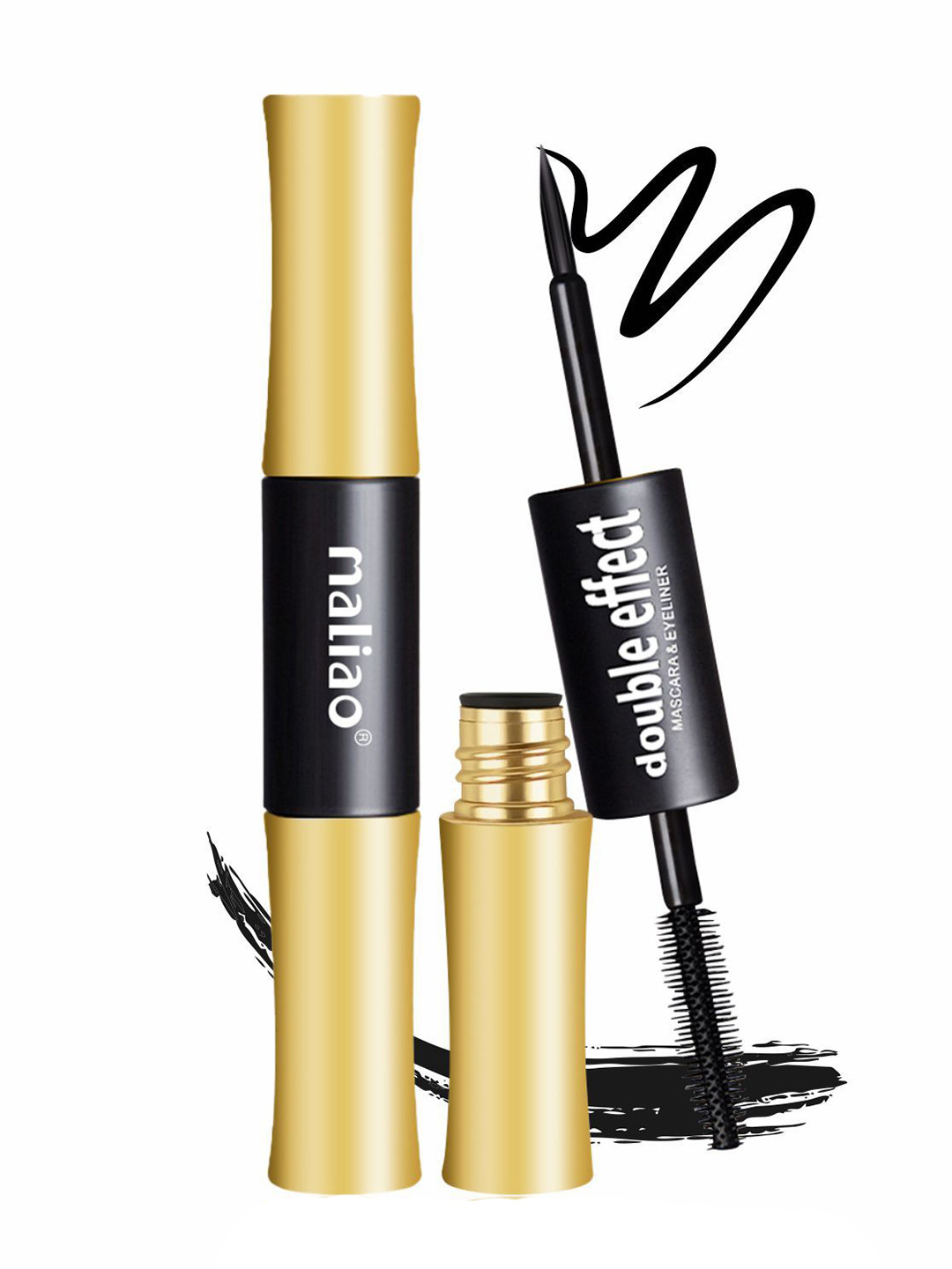 Maliao Double Drama Eyeliner+Mascara - 10 ml - Black