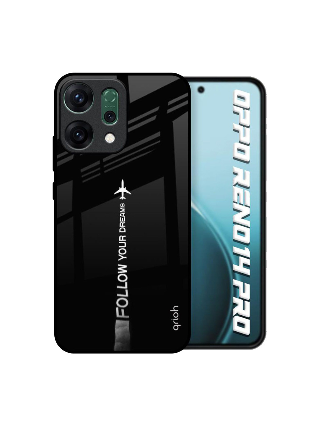 QRIOH Follow Your Dreams Glass Case For Oppo Reno14 Pro 5G