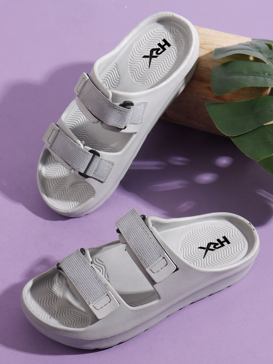 HRX by Hrithik Roshan Men Velcro Rubber Sliders