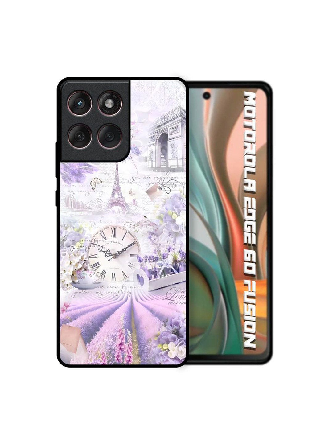 QRIOH Vintage Time Glass Case for Motorola Edge 60 Fusion 5G Back Case Mobile Accessories