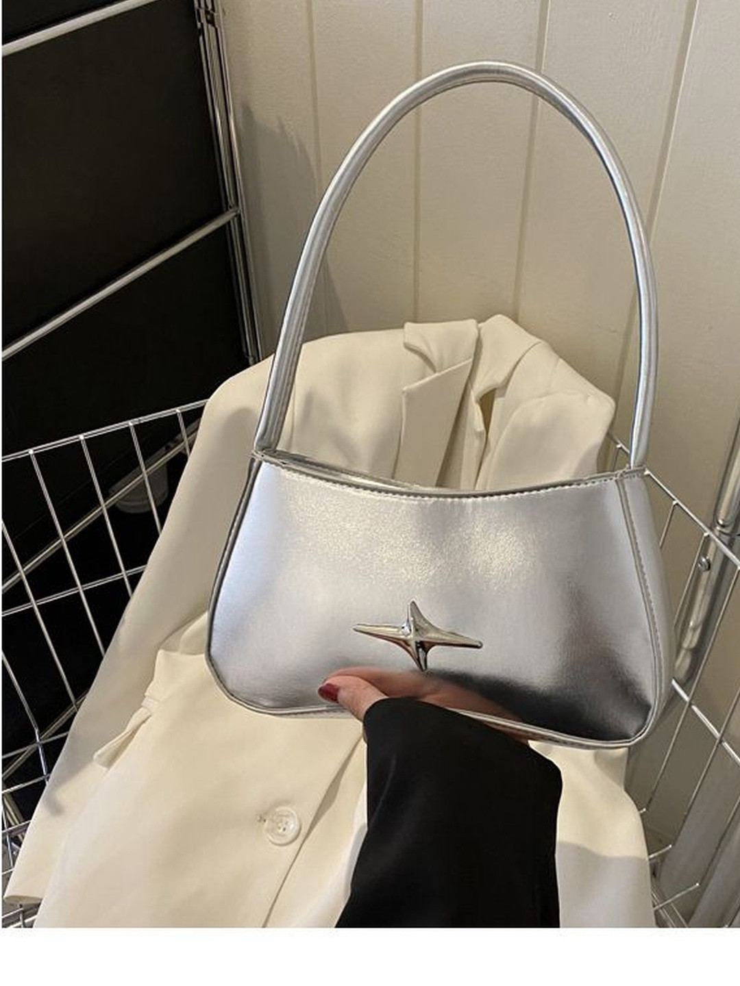 CORSICA Women PU Silver Handbags