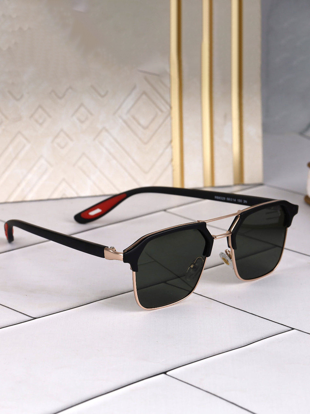Leeway Unisex Aviator Sunglasses with UV Protected Lens LW-1935-RB