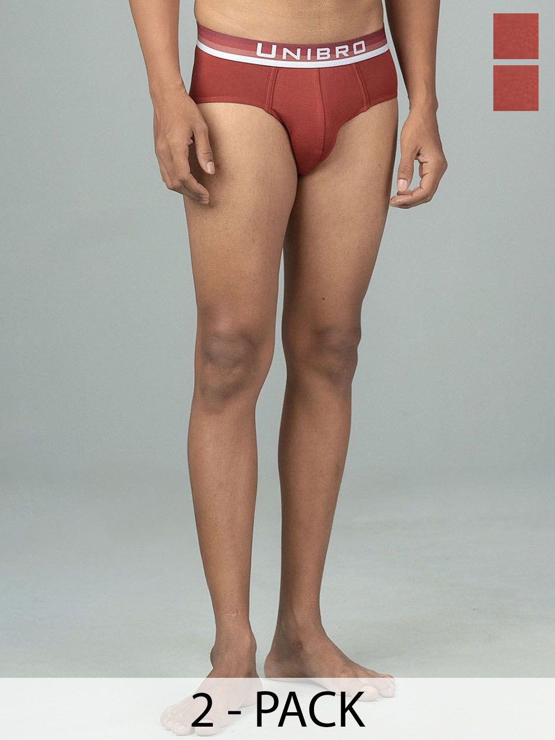 Unibro Men Pack Of 2 Low-Rise Basic Briefs TNCL-BRIF-PB1_2P-XL