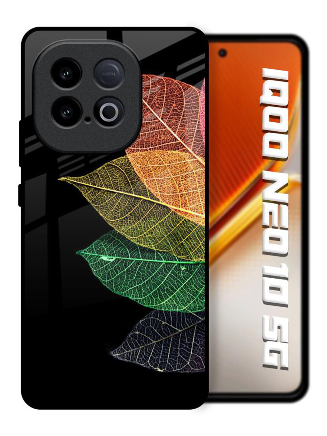 QRIOH Colorful Leaves Real Glass Case For iQOO Neo 10 5G