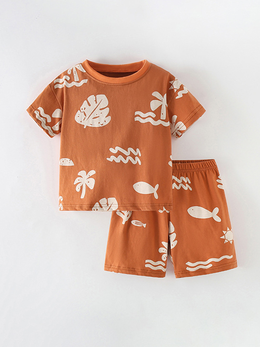 YK Kids-Boys Orange Co-Ords